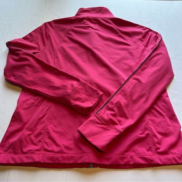 Danskin Now Women's Warm Up Jacket Pink with Gray Piping Size XL(16-18) - Picture 9 of 9